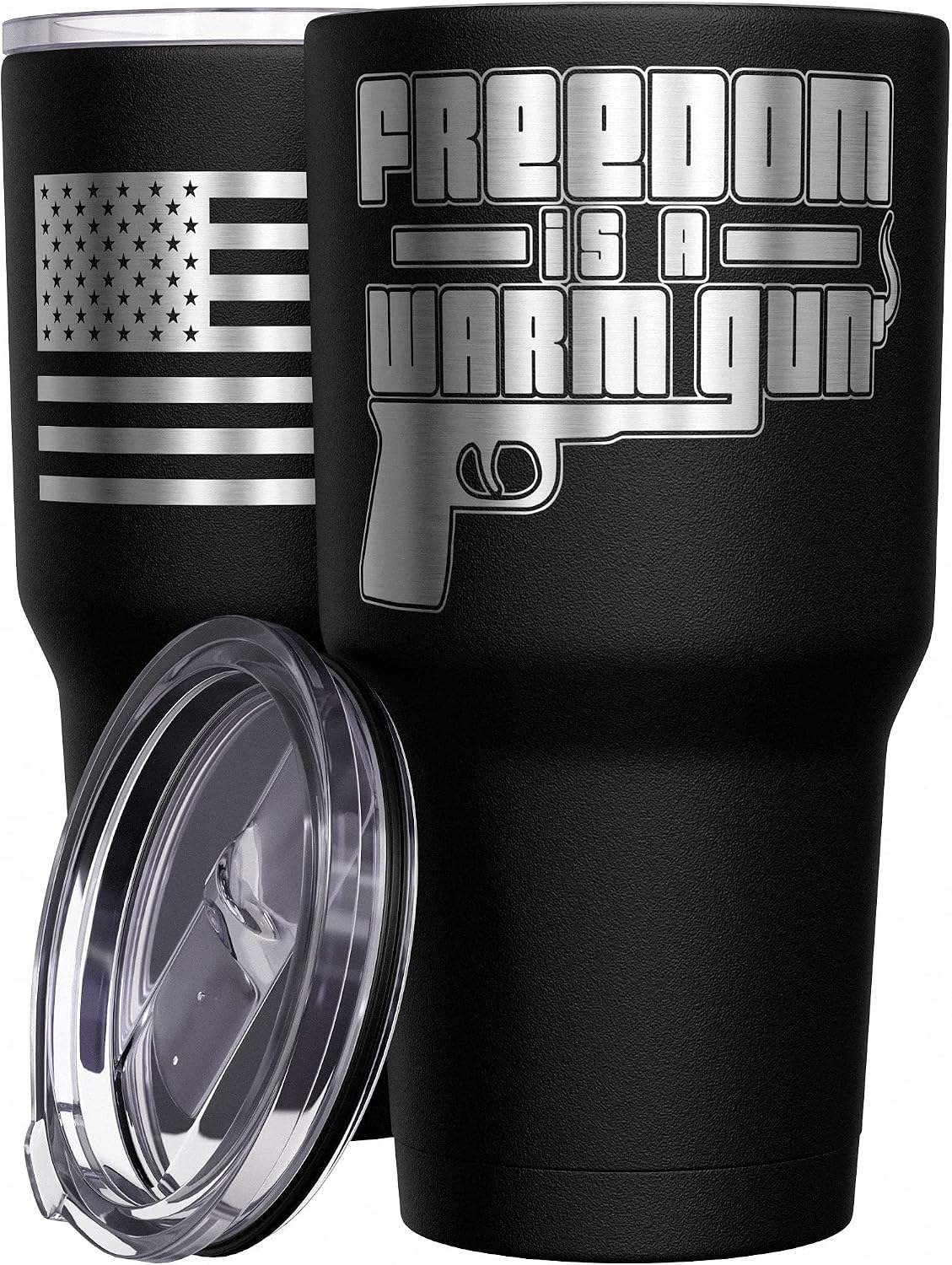 Born To Fish - Forced To Work - Fishing Travel Mug - American Flag Coffee Travel Mug - Dad Fishing Tumbler - Double Insulated Tumbler - 30 oz - Colors A