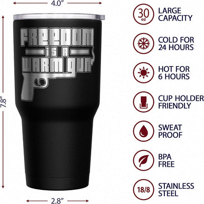 Born To Fish - Forced To Work - Fishing Travel Mug - American Flag Coffee Travel Mug - Dad Fishing Tumbler - Double Insulated Tumbler - 30 oz - Colors A