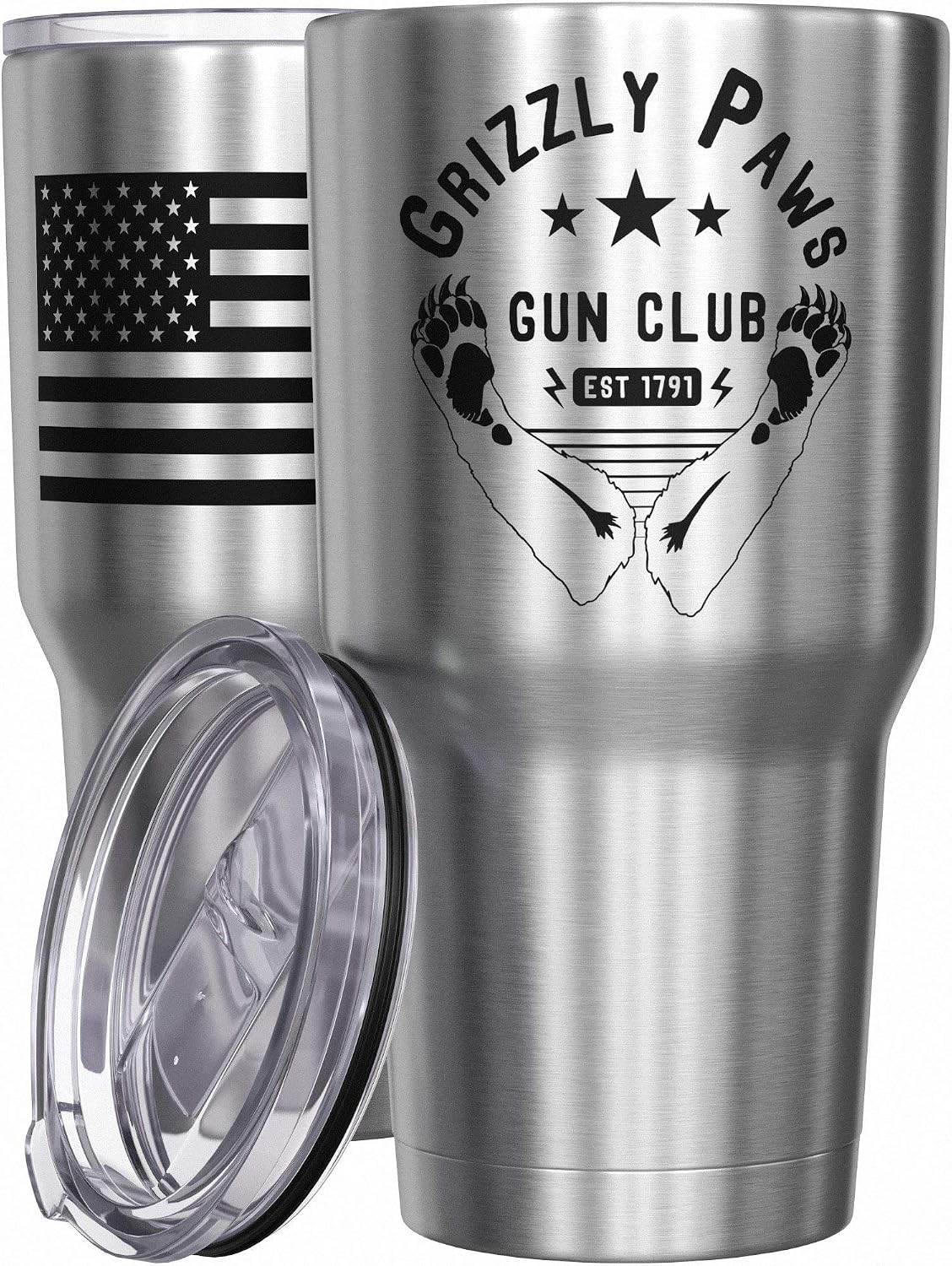 Born To Fish - Forced To Work - Fishing Travel Mug - American Flag Coffee Travel Mug - Dad Fishing Tumbler - Double Insulated Tumbler - 30 oz - Colors A