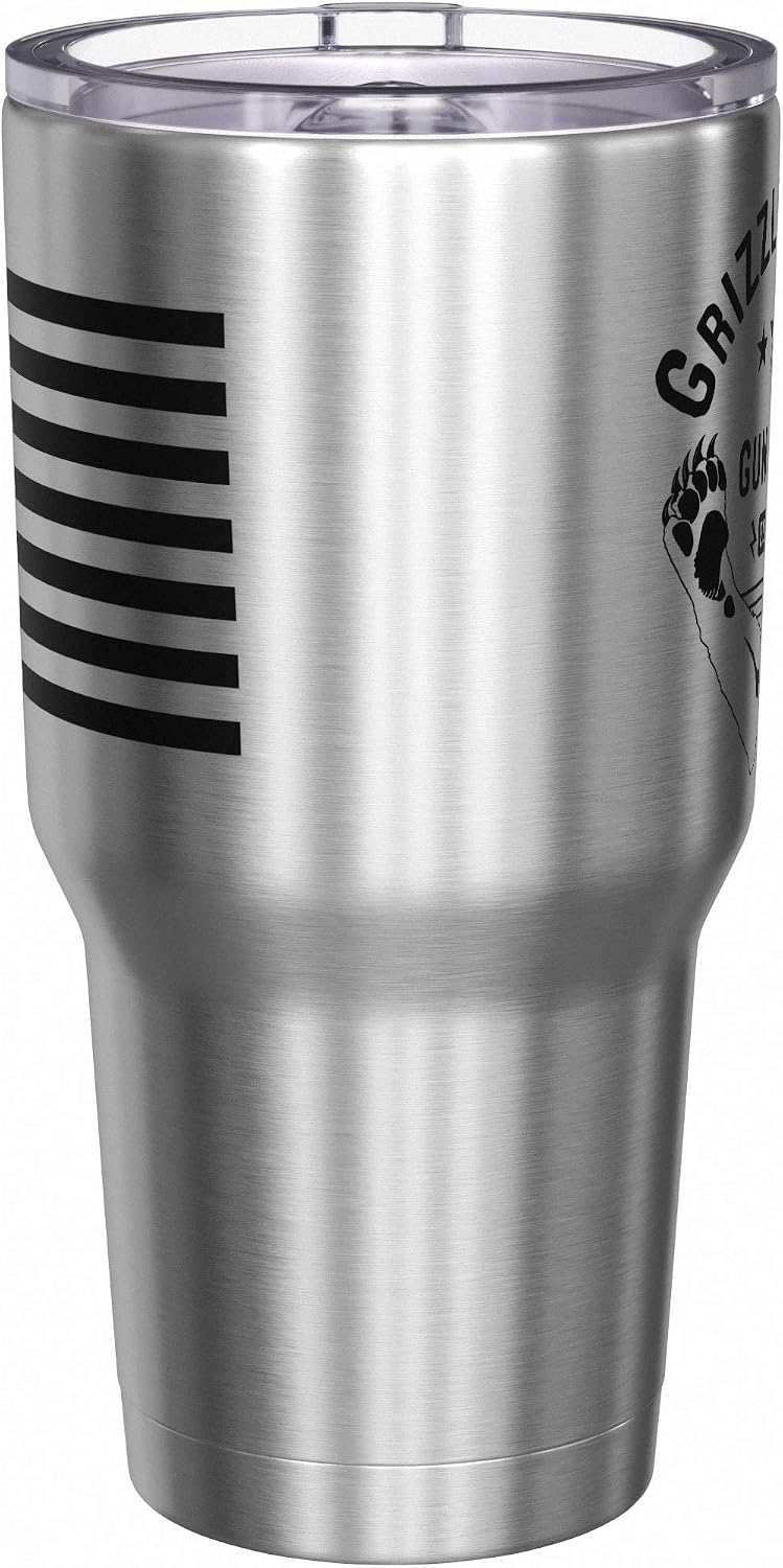 Born To Fish - Forced To Work - Fishing Travel Mug - American Flag Coffee Travel Mug - Dad Fishing Tumbler - Double Insulated Tumbler - 30 oz - Colors A