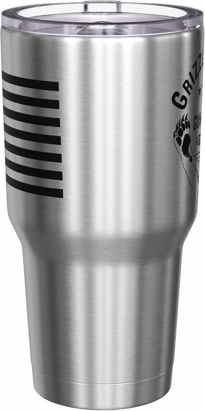 Born To Fish - Forced To Work - Fishing Travel Mug - American Flag Coffee Travel Mug - Dad Fishing Tumbler - Double Insulated Tumbler - 30 oz - Colors A