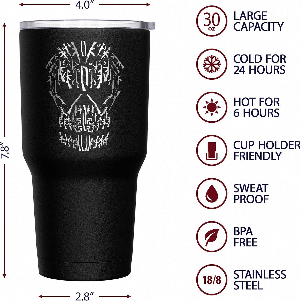Born To Fish - Forced To Work - Fishing Travel Mug - American Flag Coffee Travel Mug - Dad Fishing Tumbler - Double Insulated Tumbler - 30 oz - Colors A