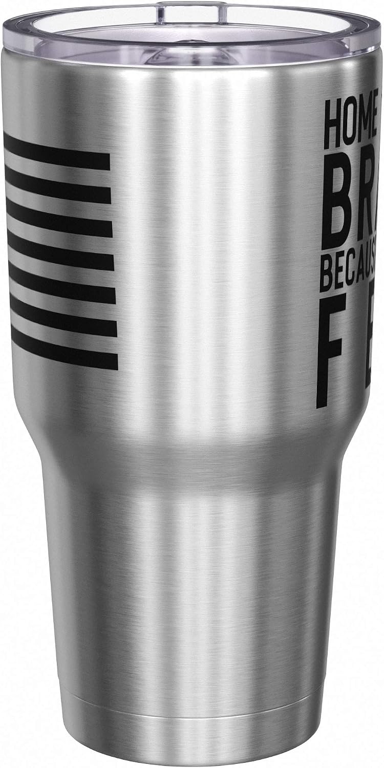 Born To Fish - Forced To Work - Fishing Travel Mug - American Flag Coffee Travel Mug - Dad Fishing Tumbler - Double Insulated Tumbler - 30 oz - Colors A