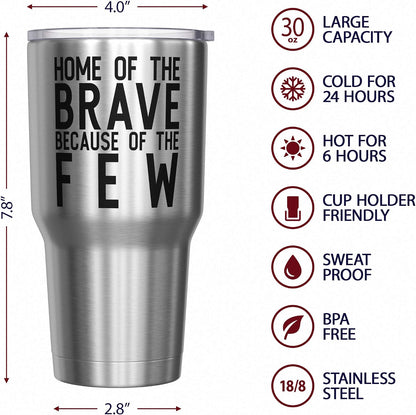 Born To Fish - Forced To Work - Fishing Travel Mug - American Flag Coffee Travel Mug - Dad Fishing Tumbler - Double Insulated Tumbler - 30 oz - Colors A
