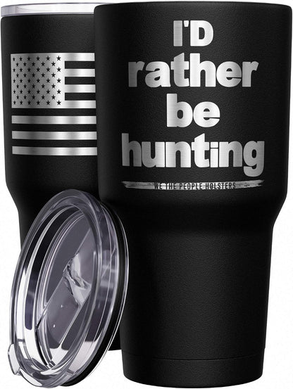 Born To Fish - Forced To Work - Fishing Travel Mug - American Flag Coffee Travel Mug - Dad Fishing Tumbler - Double Insulated Tumbler - 30 oz - Colors A