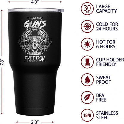 Born To Fish - Forced To Work - Fishing Travel Mug - American Flag Coffee Travel Mug - Dad Fishing Tumbler - Double Insulated Tumbler - 30 oz - Colors A