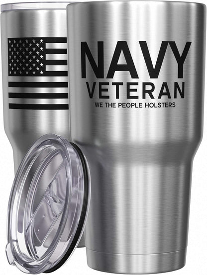 Born To Fish - Forced To Work - Fishing Travel Mug - American Flag Coffee Travel Mug - Dad Fishing Tumbler - Double Insulated Tumbler - 30 oz - Colors A