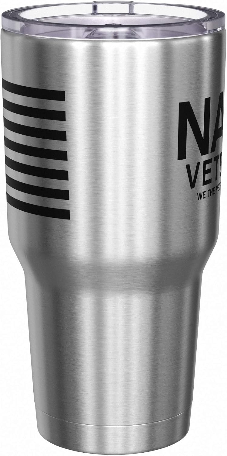 Born To Fish - Forced To Work - Fishing Travel Mug - American Flag Coffee Travel Mug - Dad Fishing Tumbler - Double Insulated Tumbler - 30 oz - Colors A