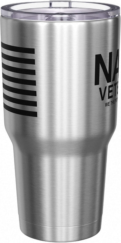 Born To Fish - Forced To Work - Fishing Travel Mug - American Flag Coffee Travel Mug - Dad Fishing Tumbler - Double Insulated Tumbler - 30 oz - Colors A