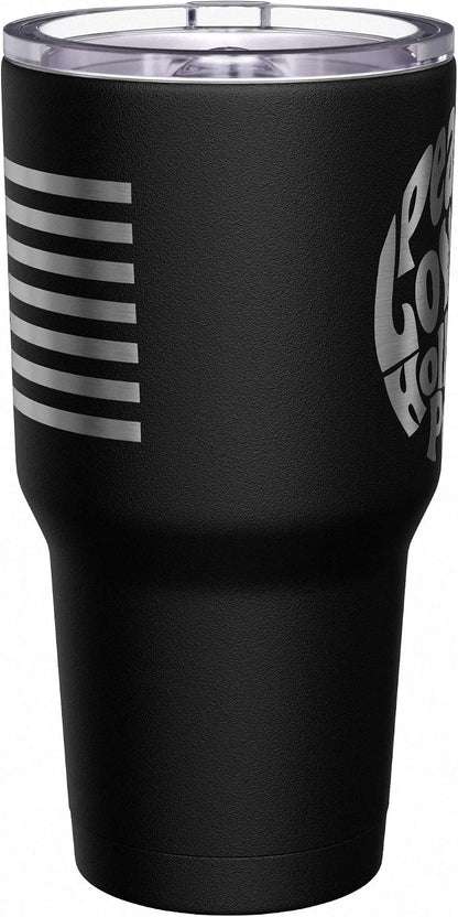 Born To Fish - Forced To Work - Fishing Travel Mug - American Flag Coffee Travel Mug - Dad Fishing Tumbler - Double Insulated Tumbler - 30 oz - Colors A