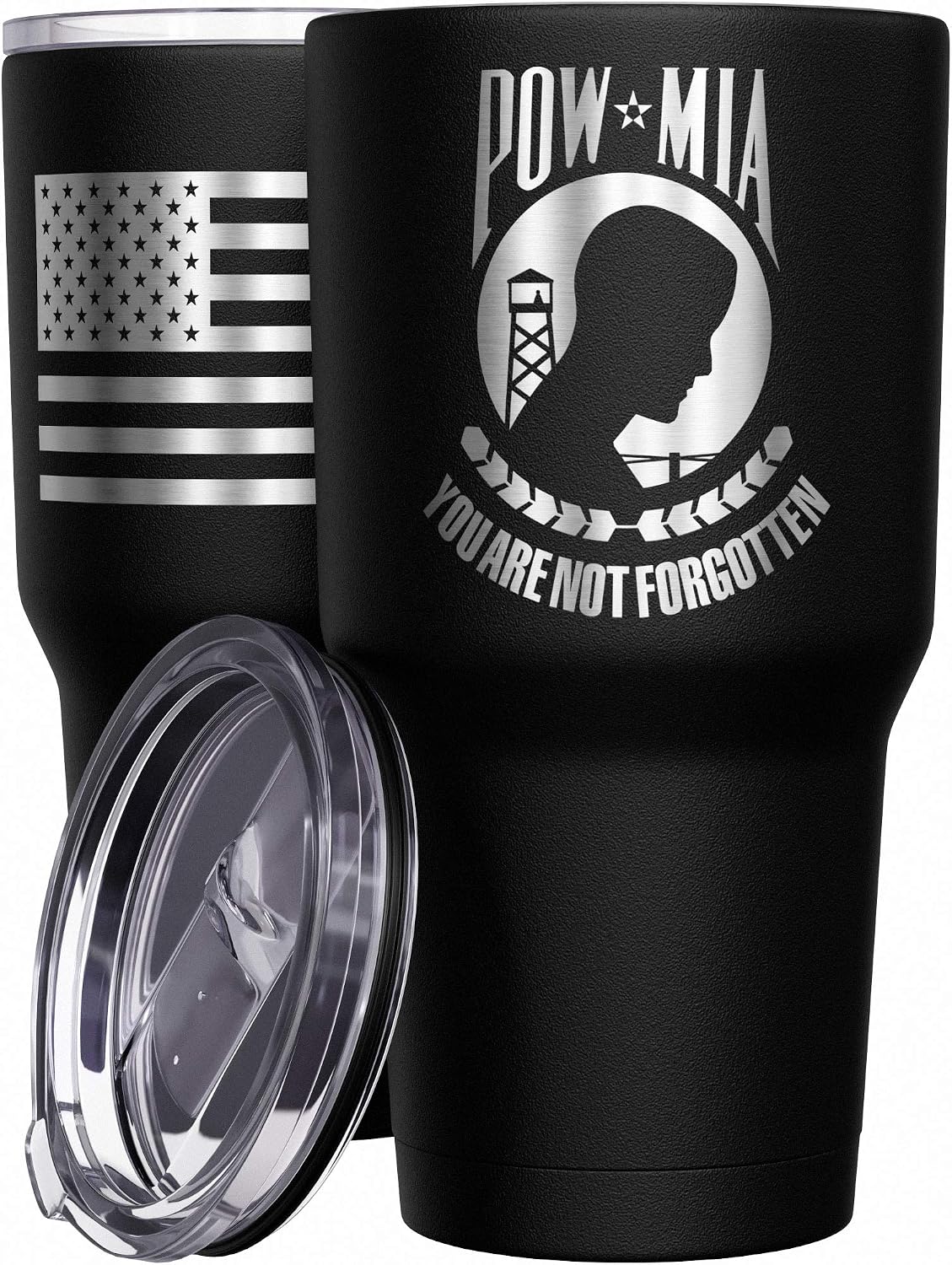 Born To Fish - Forced To Work - Fishing Travel Mug - American Flag Coffee Travel Mug - Dad Fishing Tumbler - Double Insulated Tumbler - 30 oz - Colors A