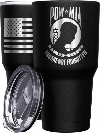 Born To Fish - Forced To Work - Fishing Travel Mug - American Flag Coffee Travel Mug - Dad Fishing Tumbler - Double Insulated Tumbler - 30 oz - Colors A