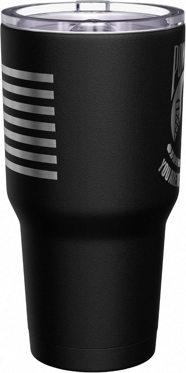 Born To Fish - Forced To Work - Fishing Travel Mug - American Flag Coffee Travel Mug - Dad Fishing Tumbler - Double Insulated Tumbler - 30 oz - Colors A