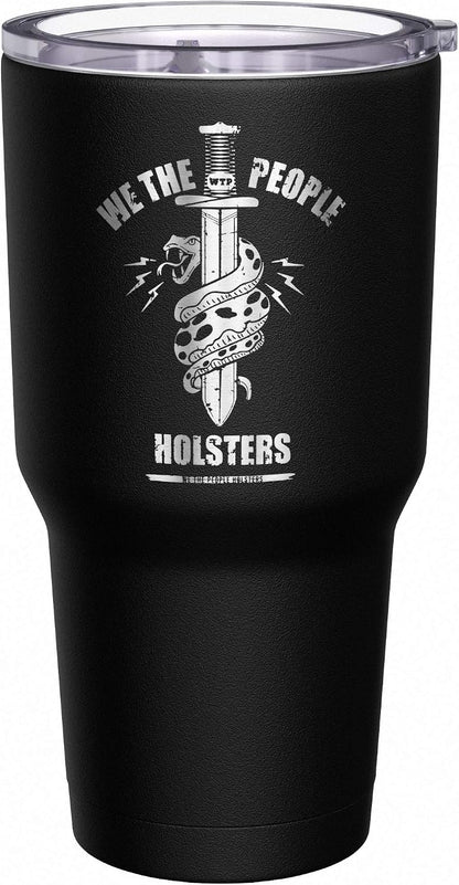 Born To Fish - Forced To Work - Fishing Travel Mug - American Flag Coffee Travel Mug - Dad Fishing Tumbler - Double Insulated Tumbler - 30 oz - Colors A