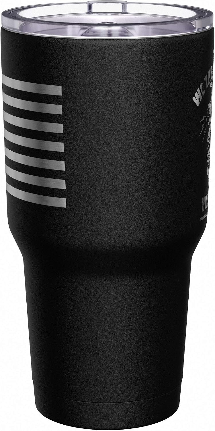 Born To Fish - Forced To Work - Fishing Travel Mug - American Flag Coffee Travel Mug - Dad Fishing Tumbler - Double Insulated Tumbler - 30 oz - Colors A