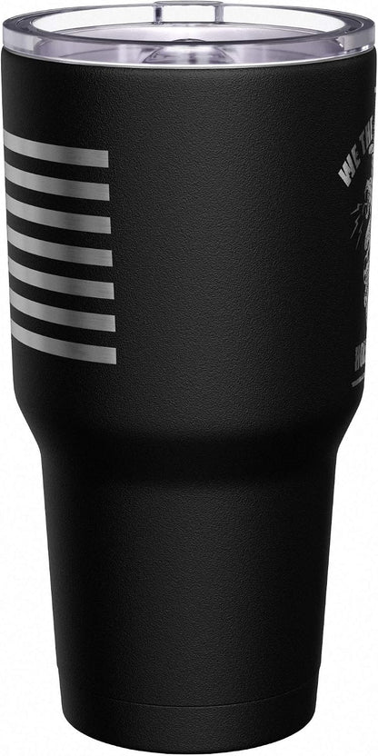 Born To Fish - Forced To Work - Fishing Travel Mug - American Flag Coffee Travel Mug - Dad Fishing Tumbler - Double Insulated Tumbler - 30 oz - Colors A