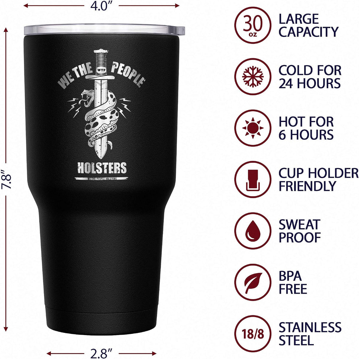 Born To Fish - Forced To Work - Fishing Travel Mug - American Flag Coffee Travel Mug - Dad Fishing Tumbler - Double Insulated Tumbler - 30 oz - Colors A