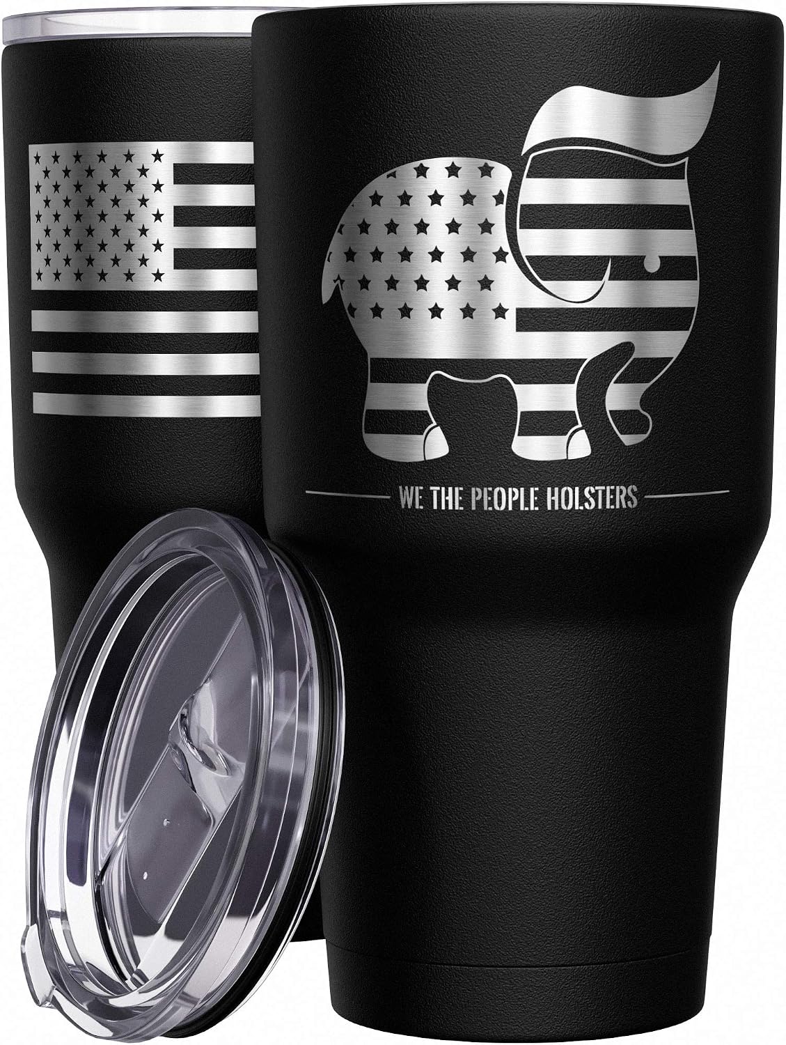 Born To Fish - Forced To Work - Fishing Travel Mug - American Flag Coffee Travel Mug - Dad Fishing Tumbler - Double Insulated Tumbler - 30 oz - Colors A