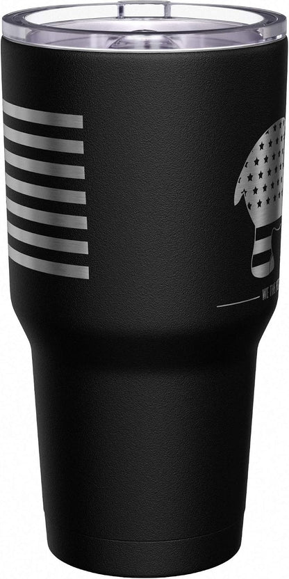 Born To Fish - Forced To Work - Fishing Travel Mug - American Flag Coffee Travel Mug - Dad Fishing Tumbler - Double Insulated Tumbler - 30 oz - Colors A
