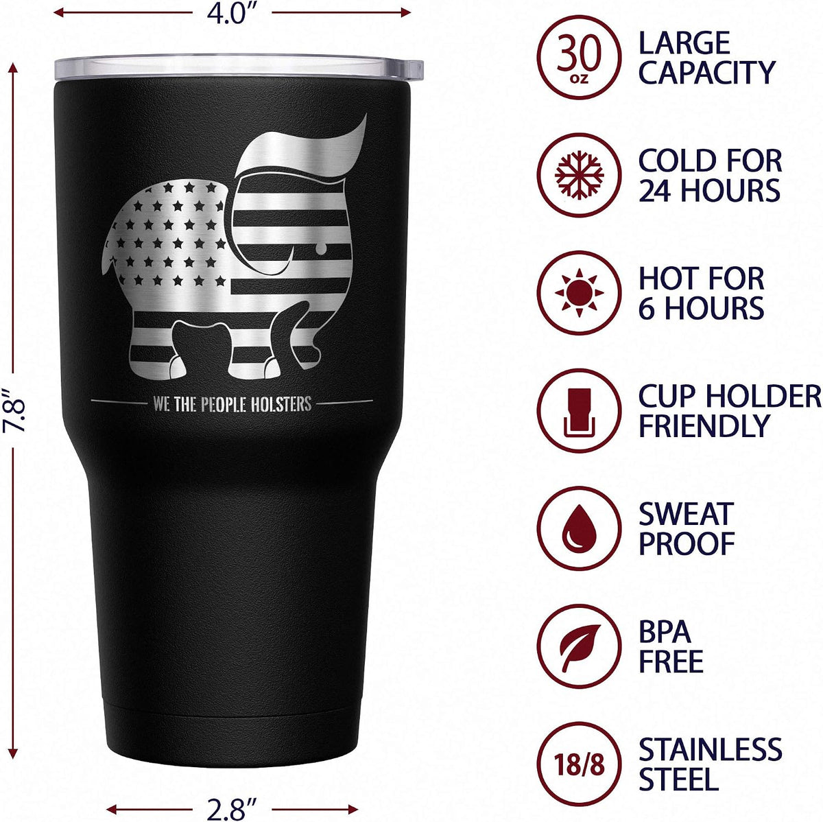 Born To Fish - Forced To Work - Fishing Travel Mug - American Flag Coffee Travel Mug - Dad Fishing Tumbler - Double Insulated Tumbler - 30 oz - Colors A