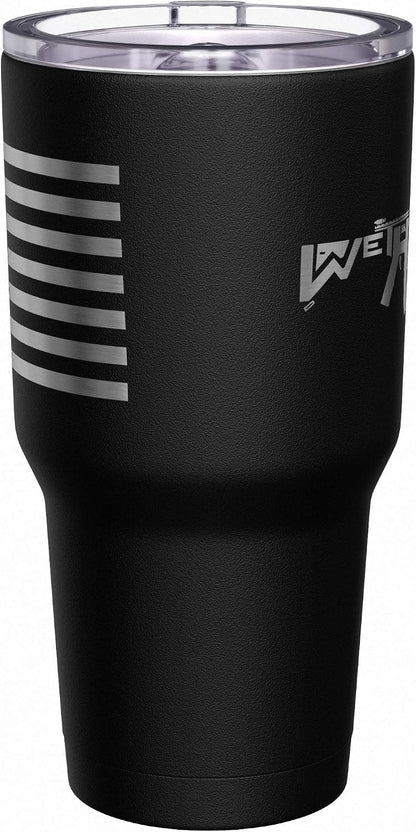 Born To Fish - Forced To Work - Fishing Travel Mug - American Flag Coffee Travel Mug - Dad Fishing Tumbler - Double Insulated Tumbler - 30 oz - Colors A