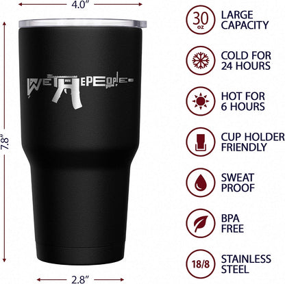 Born To Fish - Forced To Work - Fishing Travel Mug - American Flag Coffee Travel Mug - Dad Fishing Tumbler - Double Insulated Tumbler - 30 oz - Colors A