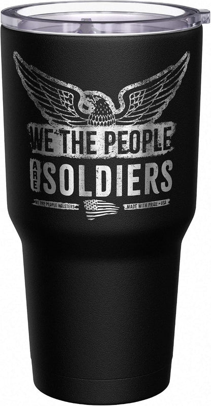 Born To Fish - Forced To Work - Fishing Travel Mug - American Flag Coffee Travel Mug - Dad Fishing Tumbler - Double Insulated Tumbler - 30 oz - Colors A