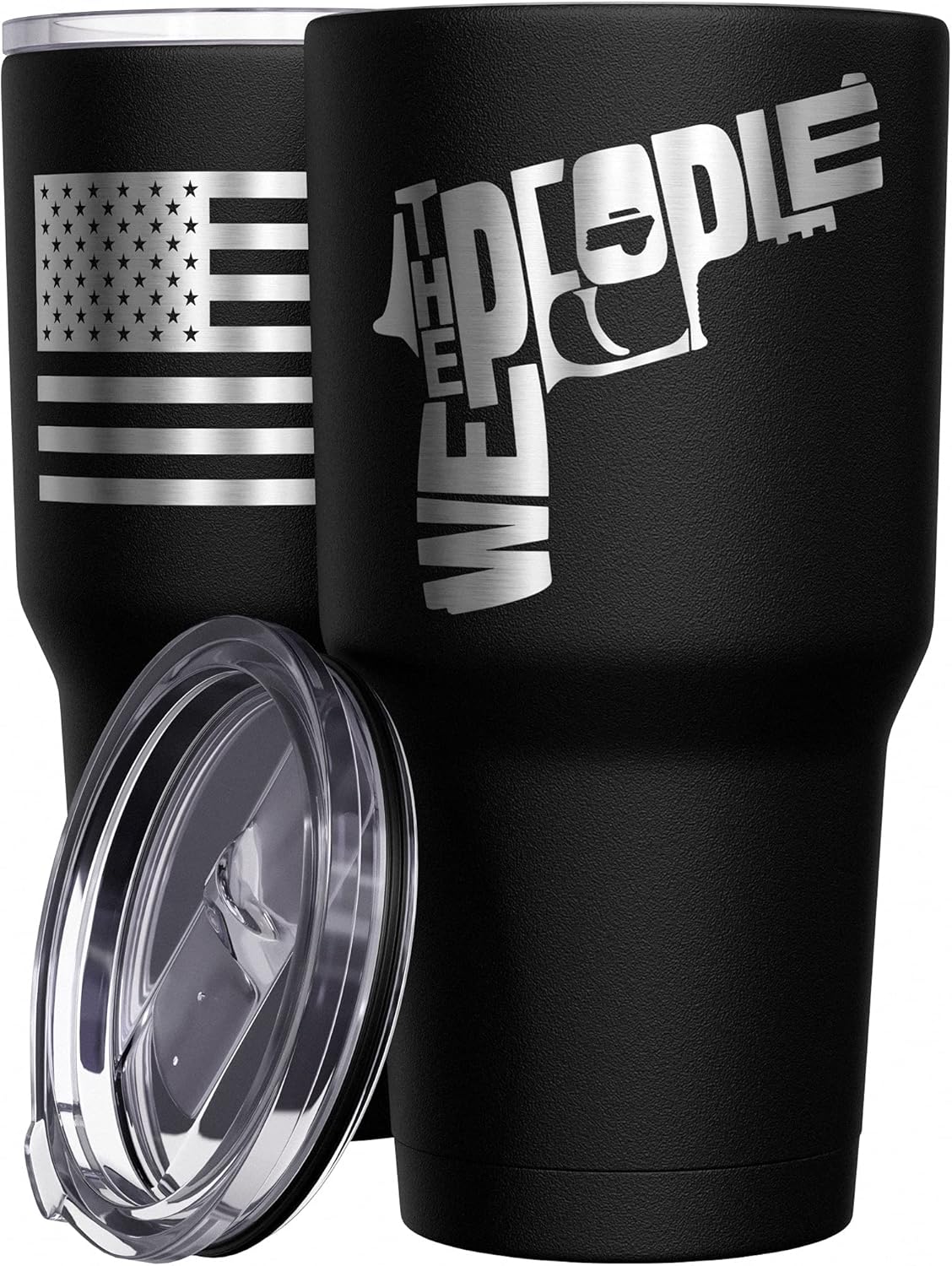 Born To Fish - Forced To Work - Fishing Travel Mug - American Flag Coffee Travel Mug - Dad Fishing Tumbler - Double Insulated Tumbler - 30 oz - Colors A