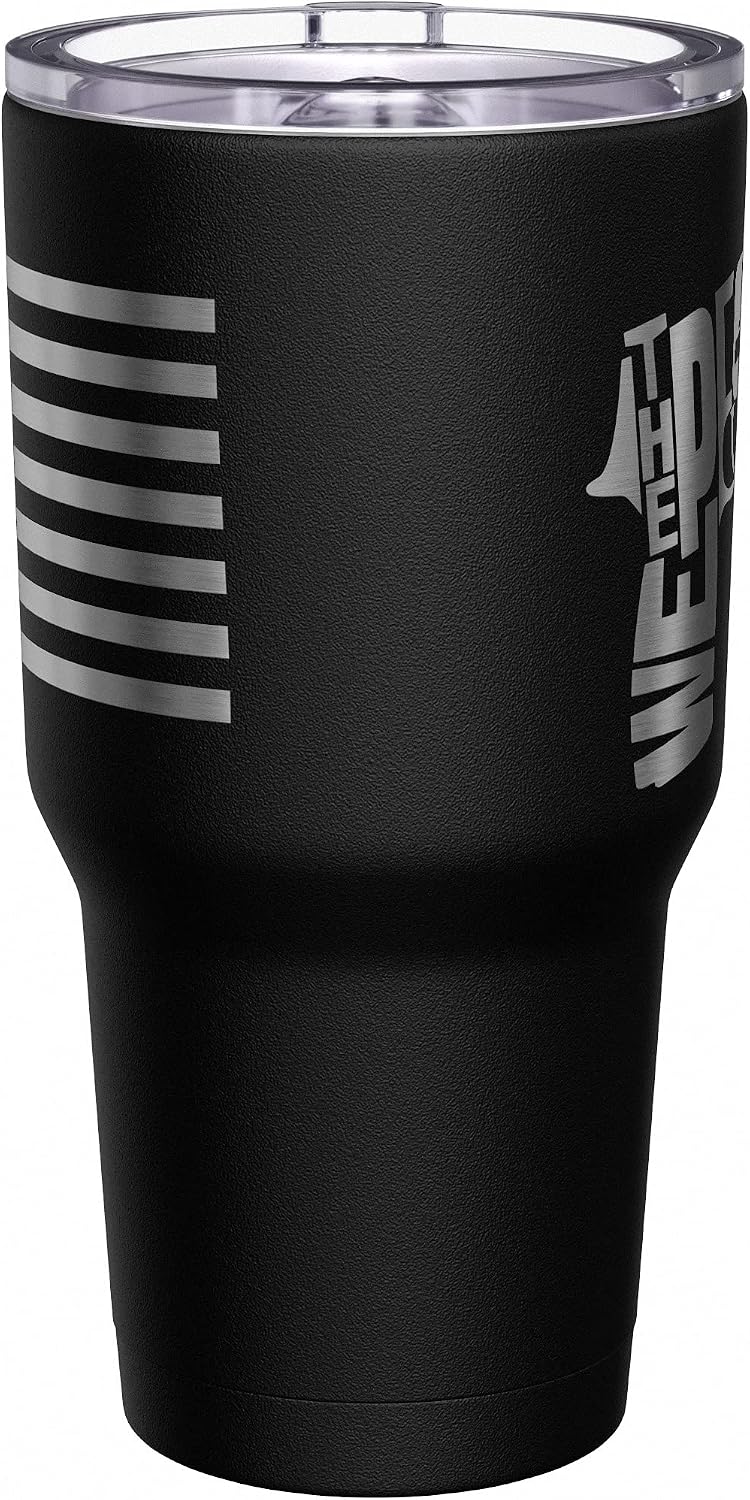 Born To Fish - Forced To Work - Fishing Travel Mug - American Flag Coffee Travel Mug - Dad Fishing Tumbler - Double Insulated Tumbler - 30 oz - Colors A