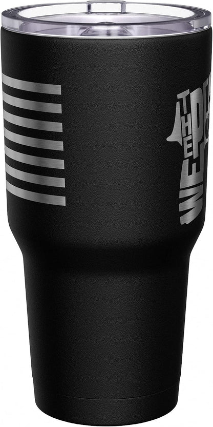 Born To Fish - Forced To Work - Fishing Travel Mug - American Flag Coffee Travel Mug - Dad Fishing Tumbler - Double Insulated Tumbler - 30 oz - Colors A