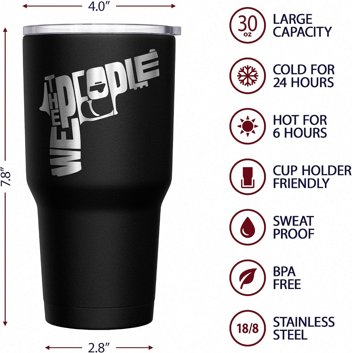 Born To Fish - Forced To Work - Fishing Travel Mug - American Flag Coffee Travel Mug - Dad Fishing Tumbler - Double Insulated Tumbler - 30 oz - Colors A