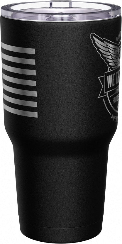 Born To Fish - Forced To Work - Fishing Travel Mug - American Flag Coffee Travel Mug - Dad Fishing Tumbler - Double Insulated Tumbler - 30 oz - Colors A