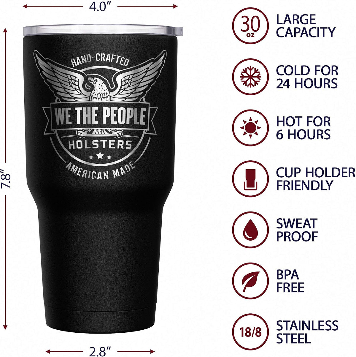Born To Fish - Forced To Work - Fishing Travel Mug - American Flag Coffee Travel Mug - Dad Fishing Tumbler - Double Insulated Tumbler - 30 oz - Colors A