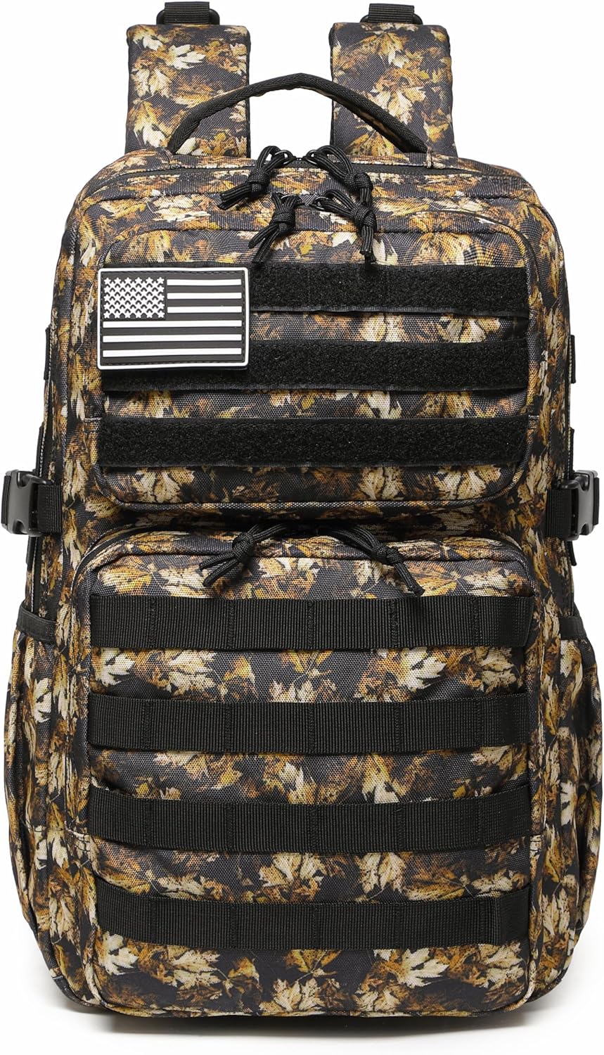 Wotony Military Tactical Backpack for Men Waterproof Daypack 3 Day Assault Pack Molle Bag with Water Bottle Holder