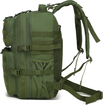 Wotony Military Tactical Backpack for Men Waterproof Daypack 3 Day Assault Pack Molle Bag with Water Bottle Holder