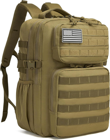 Wotony Military Tactical Backpack for Men Waterproof Daypack 3 Day Assault Pack Molle Bag with Water Bottle Holder