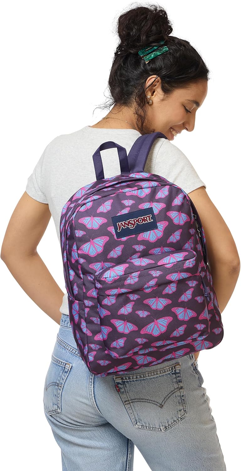 JanSport SuperBreak One Backpacks - Durable, Lightweight Bookbag with 1 Main Compartment, Front Utility Pocket with Built-in Organizer - Premium Backpack, Black - Colors A