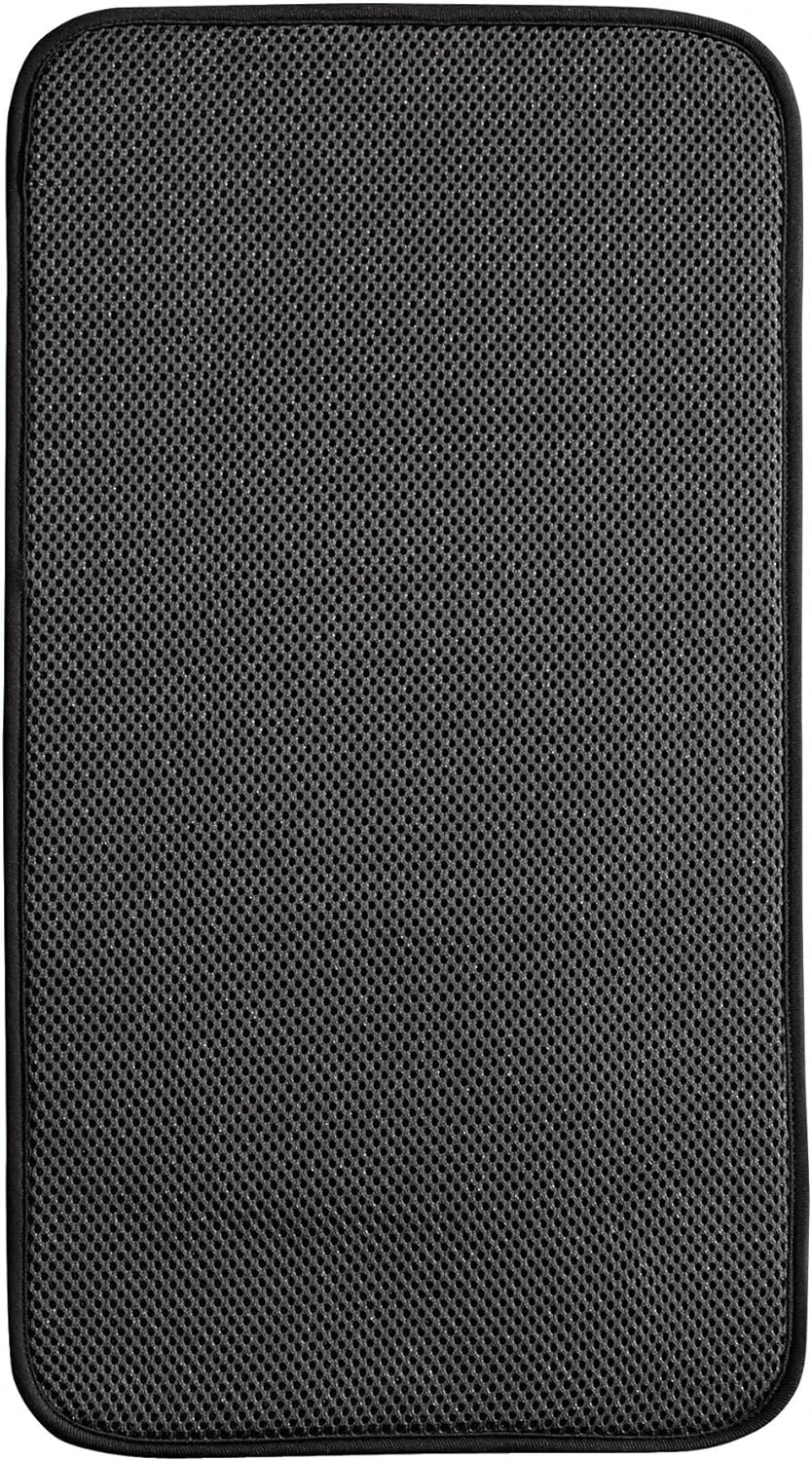 iDesign iDry Fabric Mini Kitchen Countertop Absorbent Dish Drying Mat , 18" x 9" - Black