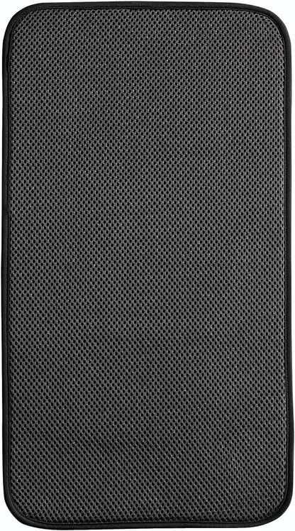 iDesign iDry Fabric Mini Kitchen Countertop Absorbent Dish Drying Mat , 18" x 9" - Black