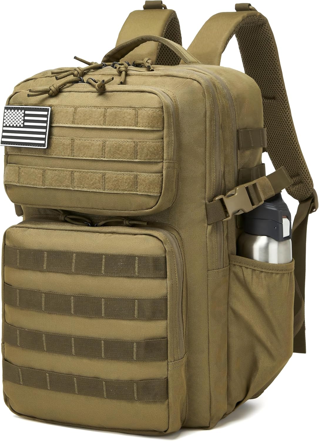 Wotony Military Tactical Backpack for Men Waterproof Daypack 3 Day Assault Pack Molle Bag with Water Bottle Holder