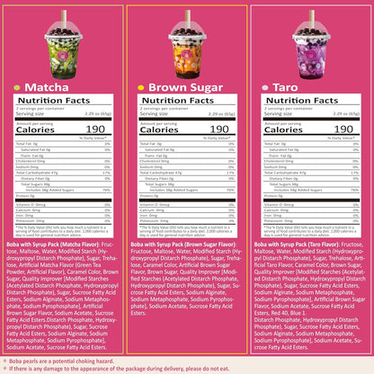 O's Bubble Boba Tea Kit - Bubble Tea Kit - All in One Boba Kit - Boba Kit for Kids - 6 Servings Includes Cups, Straws, Stirrer (Party Kit Variety Pack Upgrade) (Mixed Fruit)