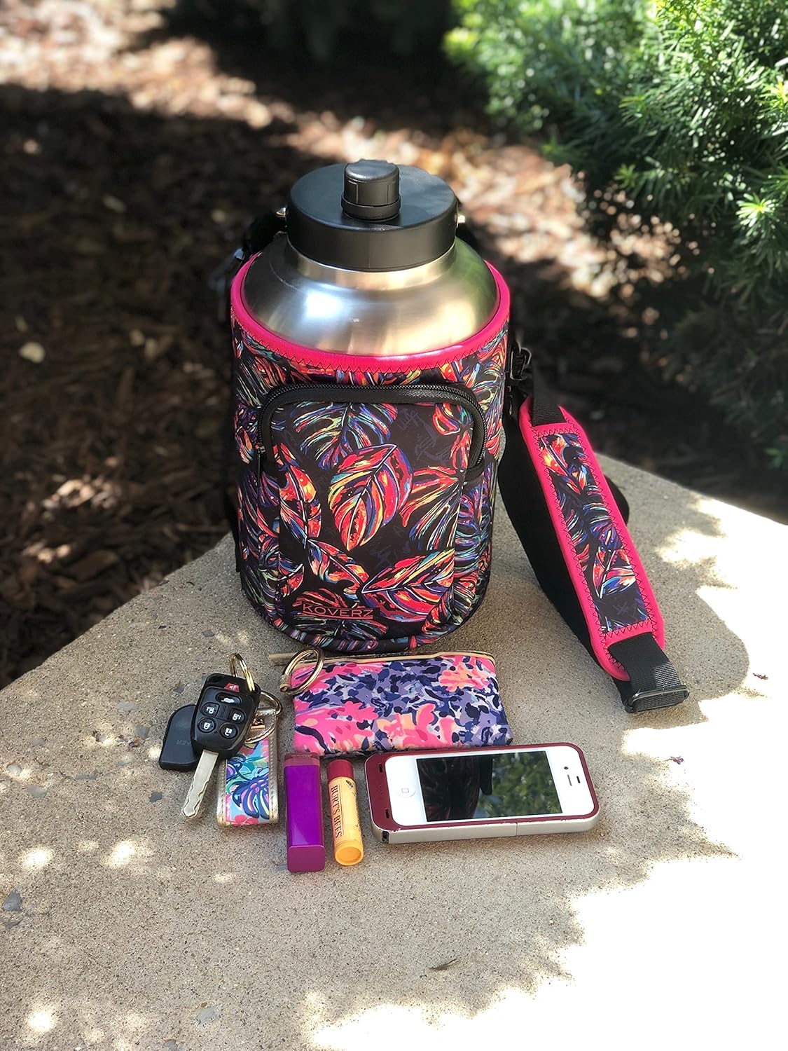 24-30oz 750ml Water Bottle Carrier with Shoulder Strap, Water Bottle Insulator - Midnight Mums