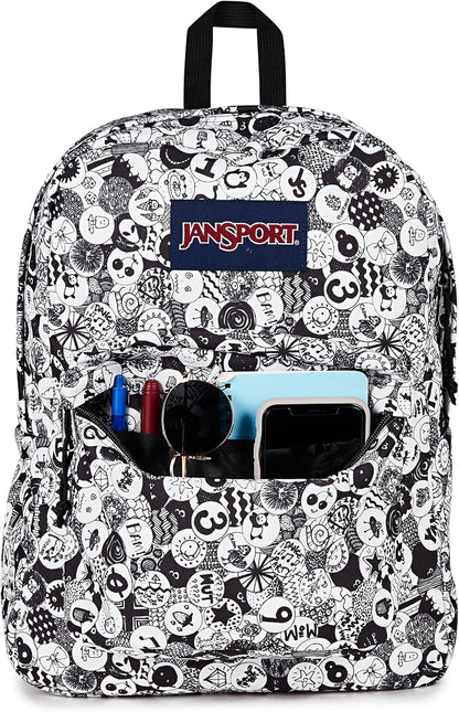 JanSport SuperBreak One Backpacks - Durable, Lightweight Bookbag with 1 Main Compartment, Front Utility Pocket with Built-in Organizer - Premium Backpack, Black - Colors A