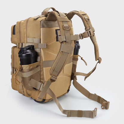 LHI Military Tactical Backpack for Men and Women 45L Army 3 Days Assault Pack Bag Large Rucksack with Molle System - Black - Colors B