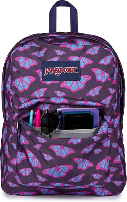 JanSport SuperBreak One Backpacks - Durable, Lightweight Bookbag with 1 Main Compartment, Front Utility Pocket with Built-in Organizer - Premium Backpack, Black - Colors A