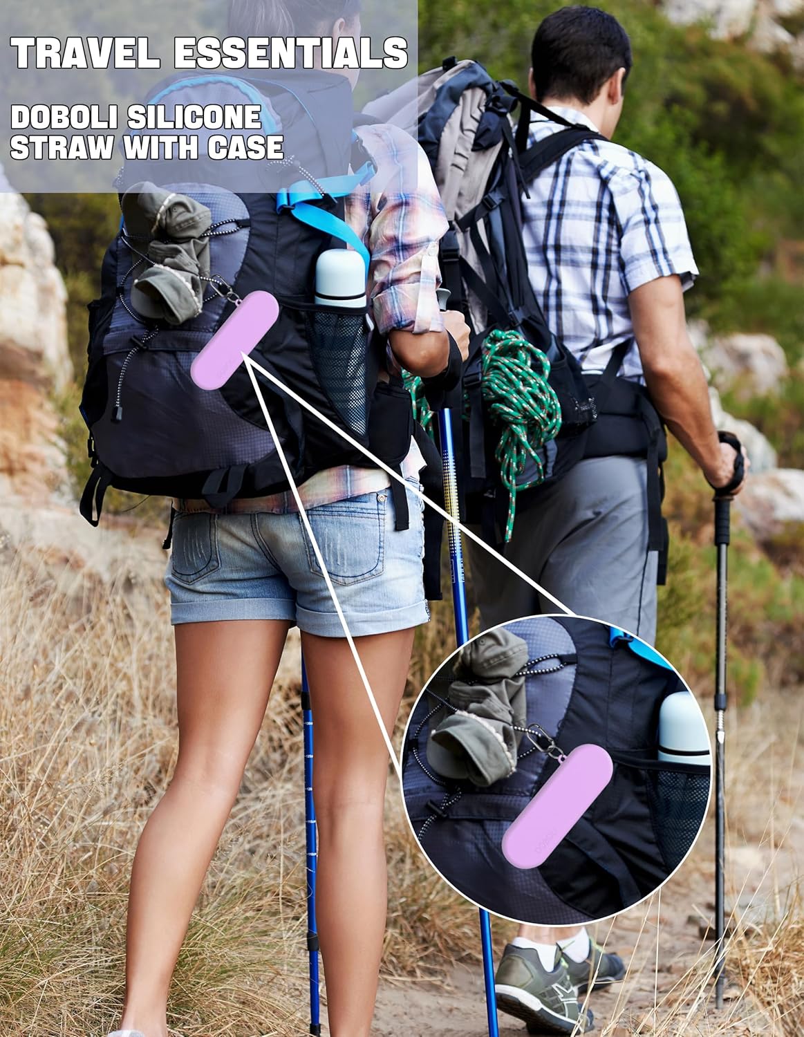Doboli Reusable Straws with Case,12 inch Long Silicone Reusable Straws with Case, Portable Straw Foldable Drinking Travel Straw, Compatible with Stanley Owala 40 oz 30 oz Cup Tumbler 3 Set