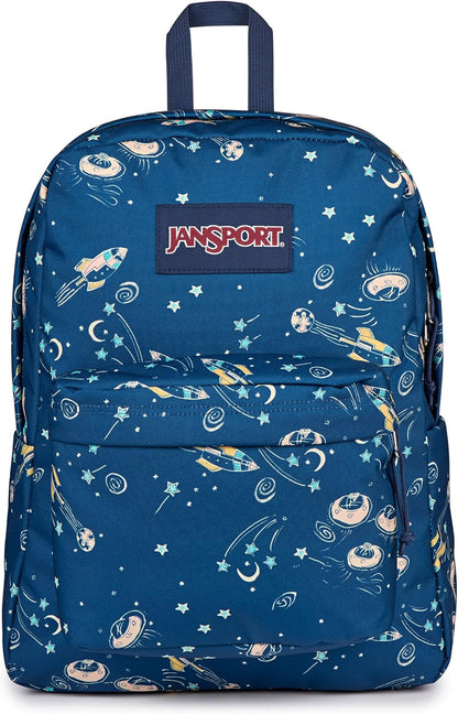 JanSport SuperBreak One Backpacks - Durable, Lightweight Bookbag with 1 Main Compartment, Front Utility Pocket with Built-in Organizer - Premium Backpack, Black - Colors B