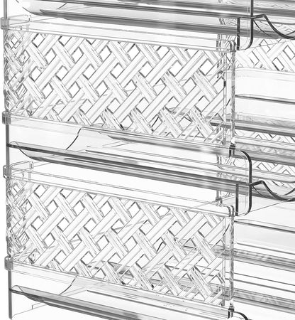 Simple Houseware 3-Tier Stackable Water Bottle Storage Organizer, Clear - Space Saving Bottle Holder for Kitchen, Pantry, and Refrigerator - Fits Stanley 40 oz Tumbler
