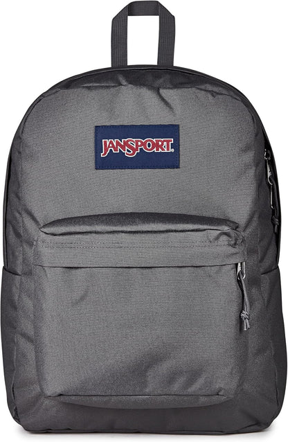JanSport SuperBreak One Backpacks - Durable, Lightweight Bookbag with 1 Main Compartment, Front Utility Pocket with Built-in Organizer - Premium Backpack, Black - Colors A