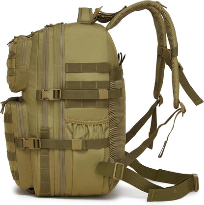 Wotony Military Tactical Backpack for Men Waterproof Daypack 3 Day Assault Pack Molle Bag with Water Bottle Holder